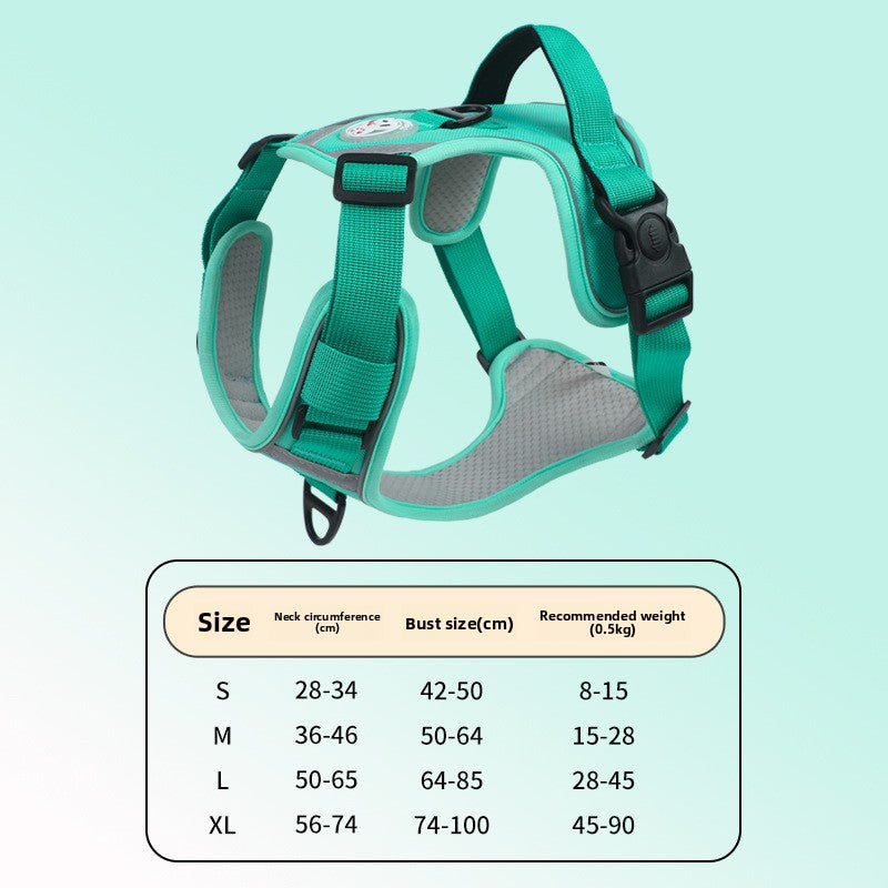 Dog Harness Vest-Style Leash Anti-Pull for Small Medium Large Dogs Reflective Leash