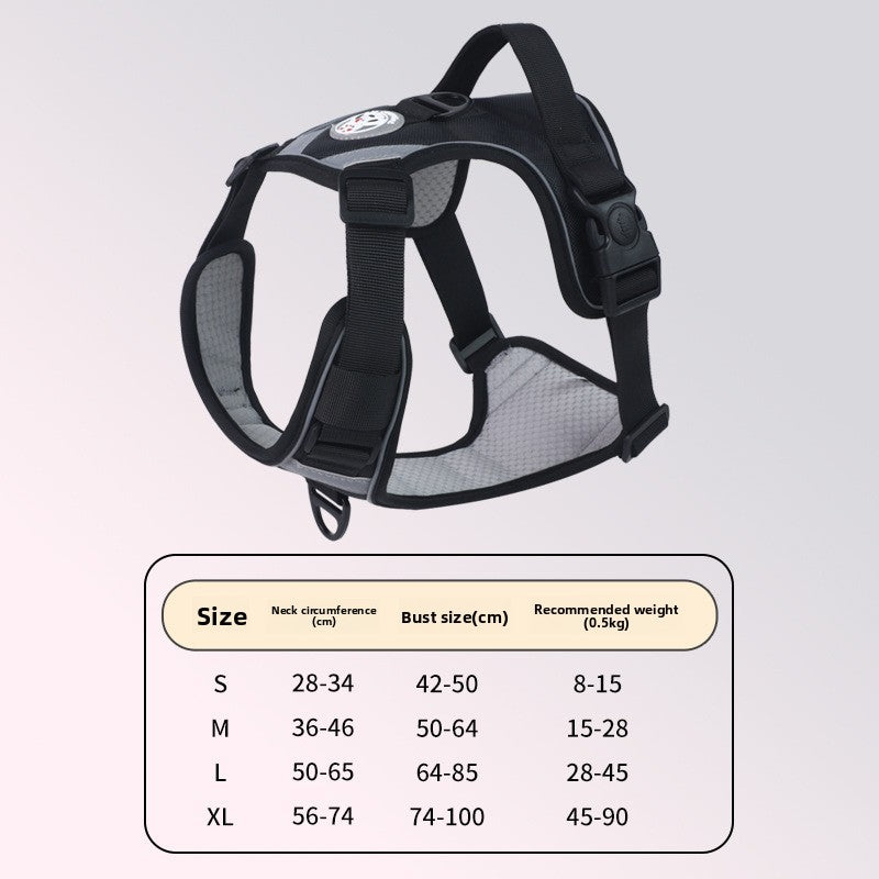 Dog Harness Vest-Style Leash Anti-Pull for Small Medium Large Dogs Reflective Leash