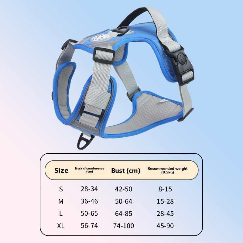 Dog Harness Vest-Style Leash Anti-Pull for Small Medium Large Dogs Reflective Leash