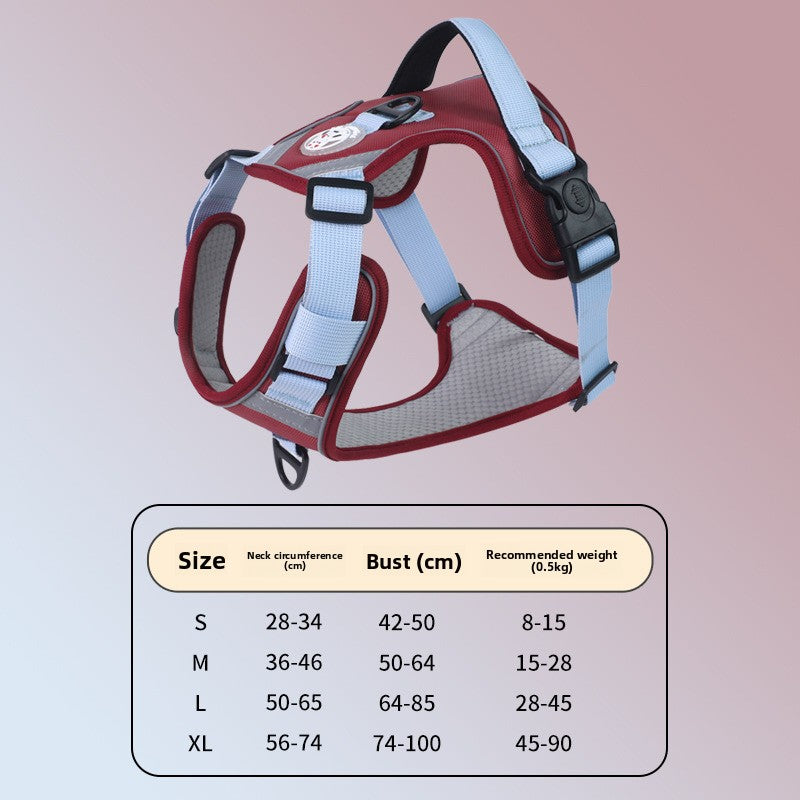 Dog Harness Vest-Style Leash Anti-Pull for Small Medium Large Dogs Reflective Leash
