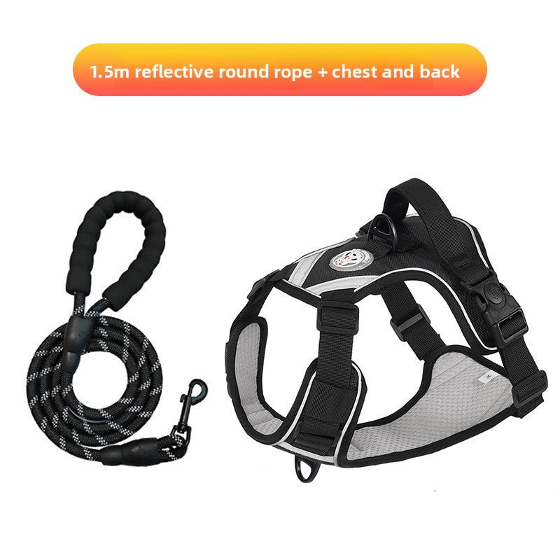 Dog Harness Vest-Style Leash Anti-Pull for Small Medium Large Dogs Reflective Leash