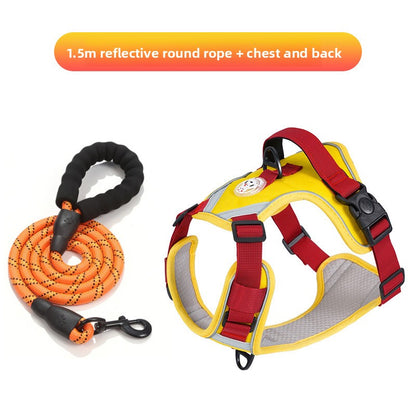 Dog Harness Vest-Style Leash Anti-Pull for Small Medium Large Dogs Reflective Leash