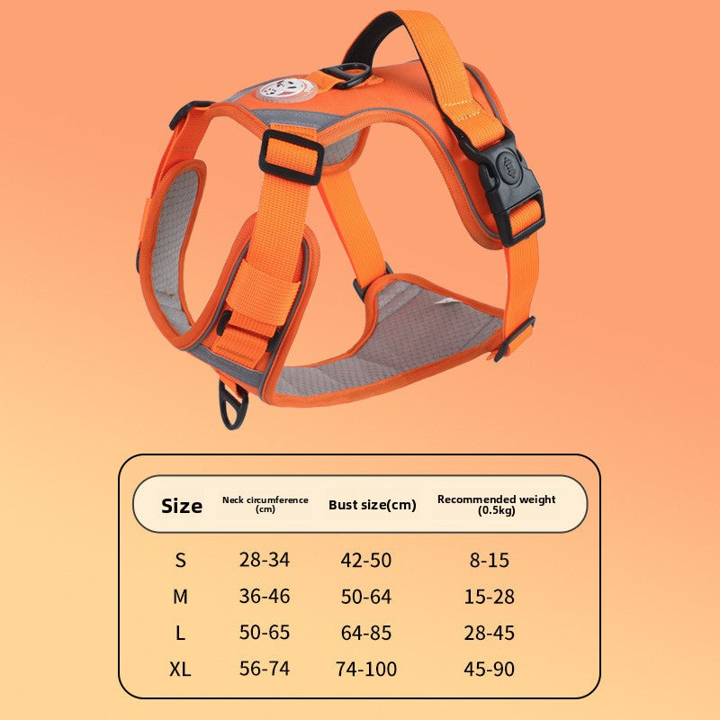 Dog Harness Vest-Style Leash Anti-Pull for Small Medium Large Dogs Reflective Leash