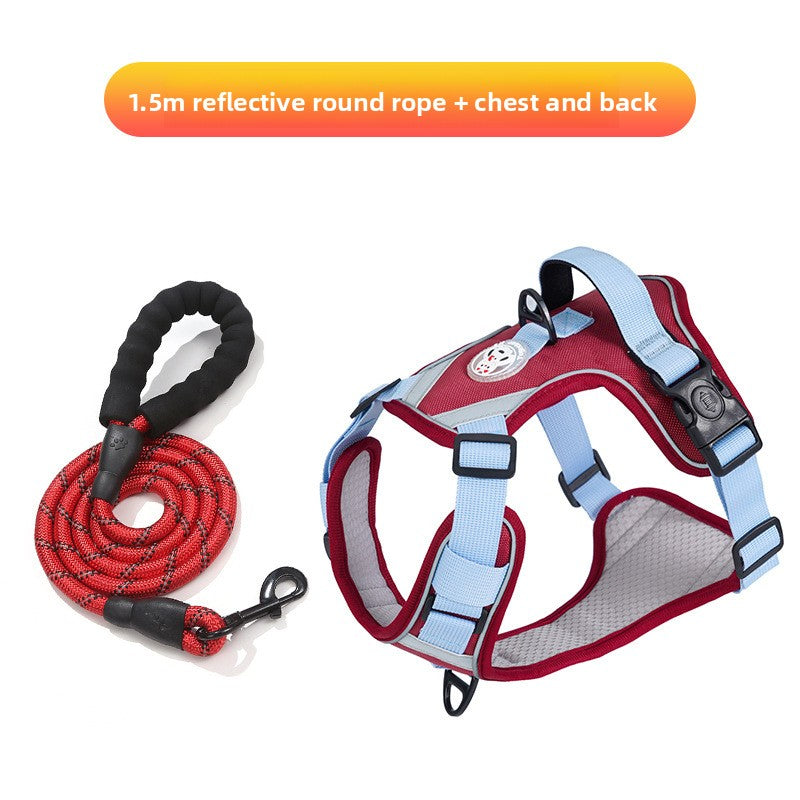 Dog Harness Vest-Style Leash Anti-Pull for Small Medium Large Dogs Reflective Leash