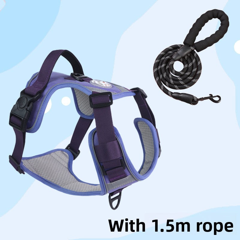 Dog Harness Vest-Style Leash Anti-Pull for Small Medium Large Dogs Reflective Leash