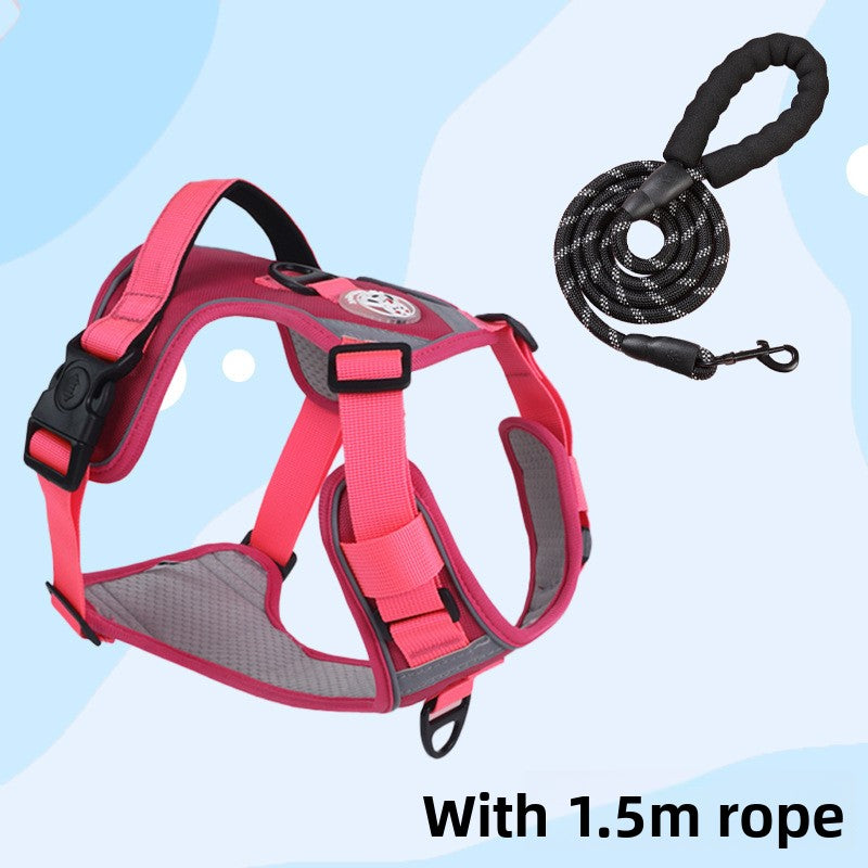 Dog Harness Vest-Style Leash Anti-Pull for Small Medium Large Dogs Reflective Leash