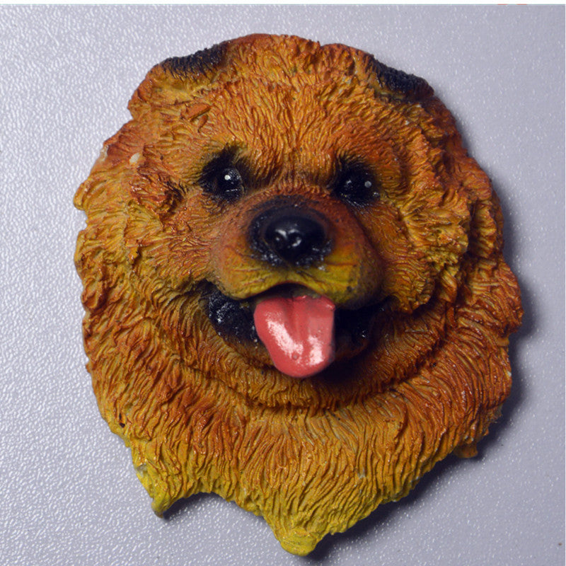 Dog Head Refrigerator Magnets Set