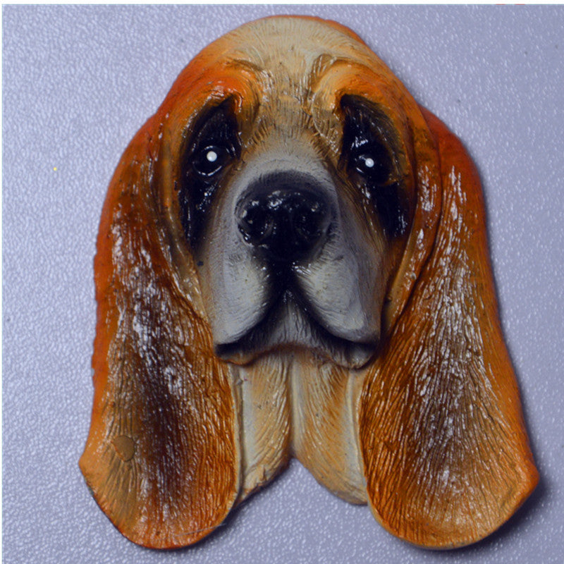 Dog Head Refrigerator Magnets Set