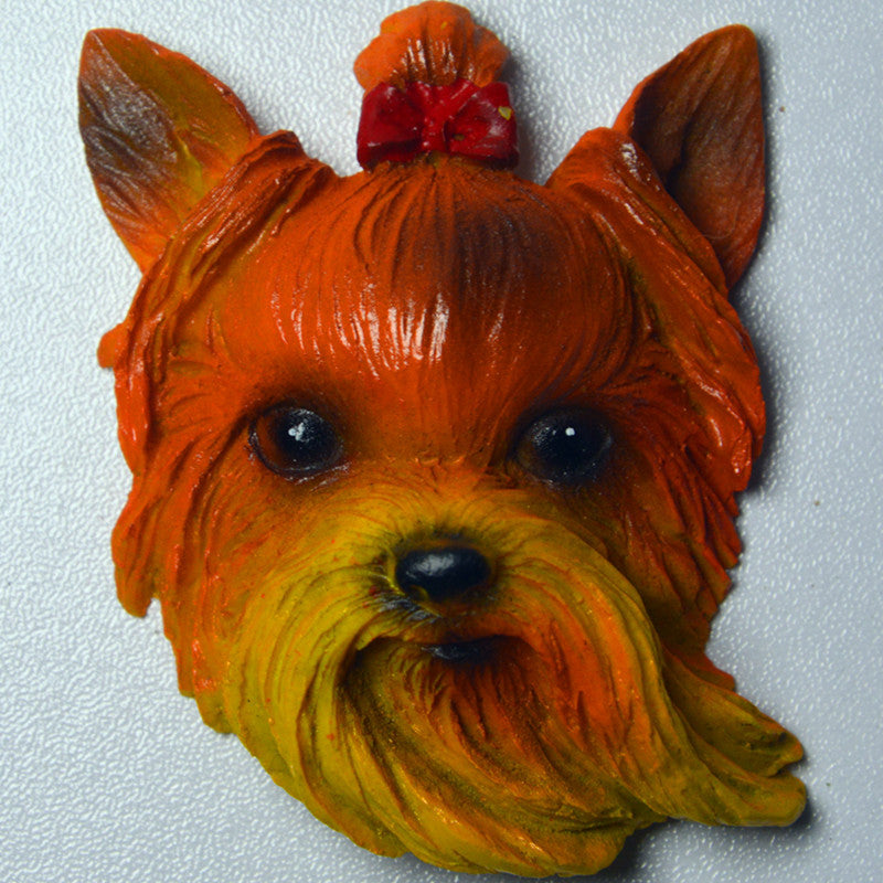 Dog Head Refrigerator Magnets Set