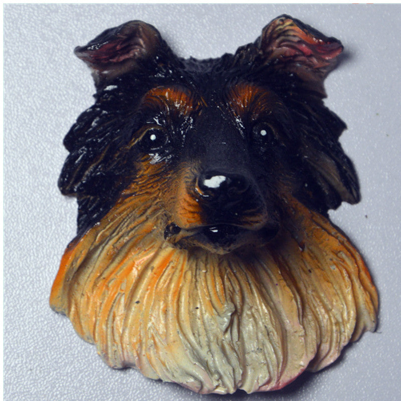 Dog Head Refrigerator Magnets Set