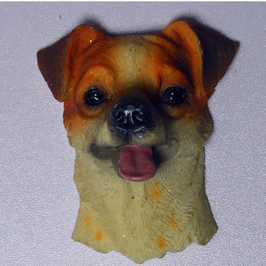 Dog Head Refrigerator Magnets Set
