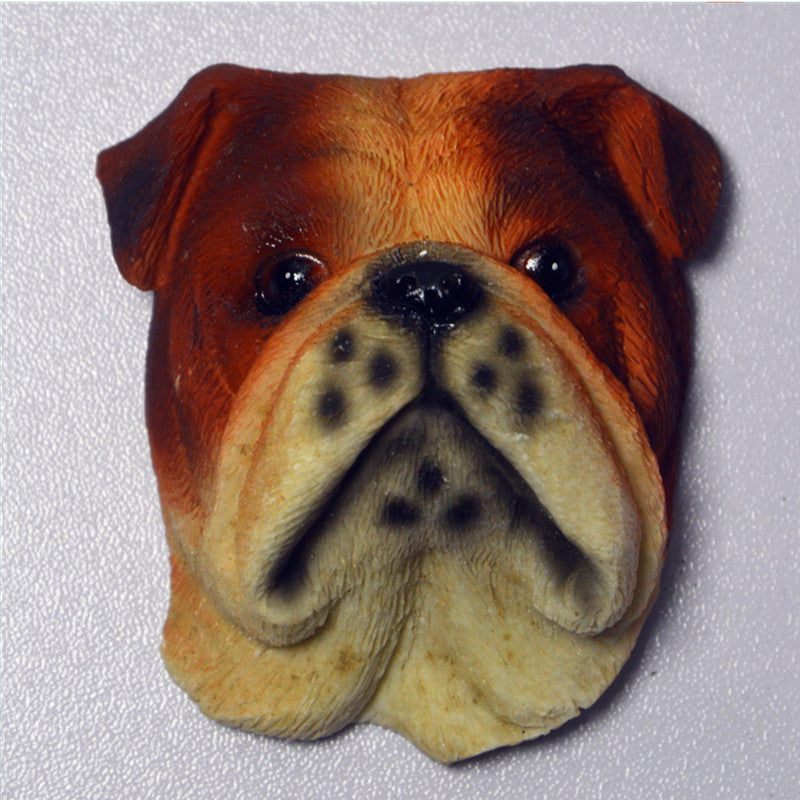 Dog Head Refrigerator Magnets Set