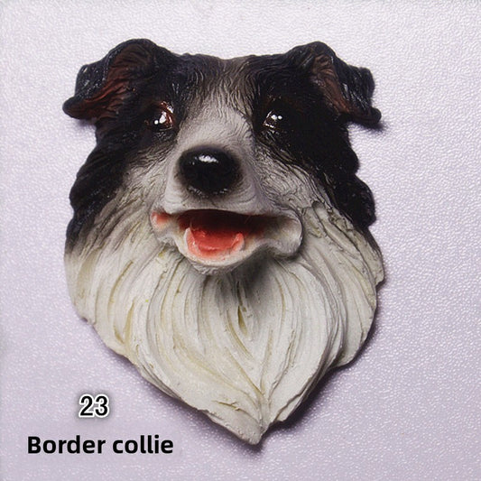 Dog Head Refrigerator Magnets Set