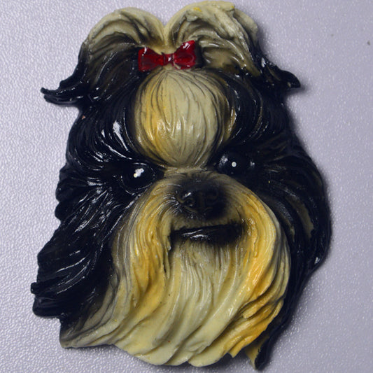 Dog Head Refrigerator Magnets Set