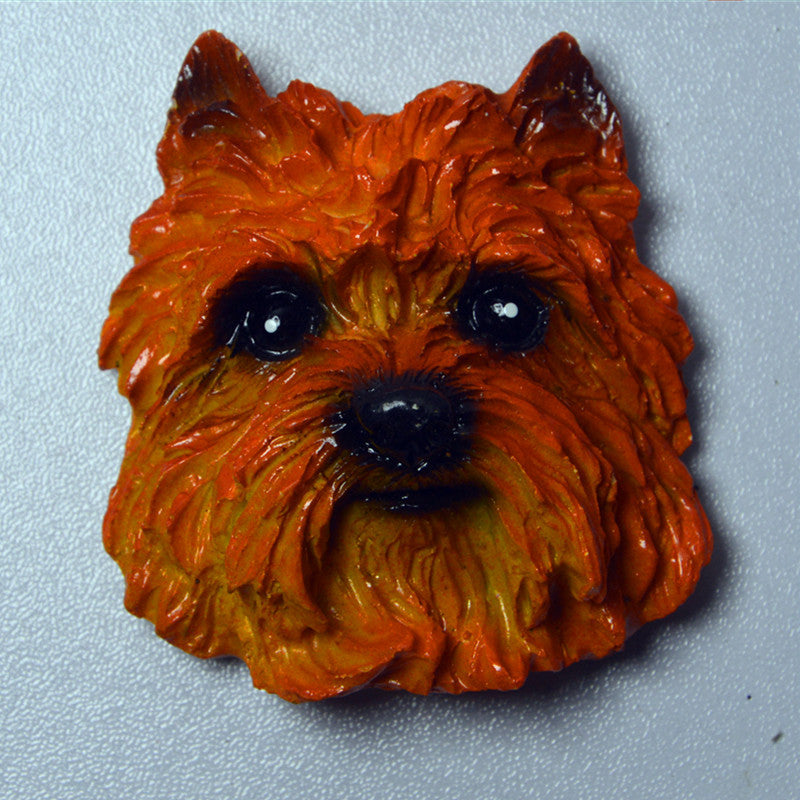 Dog Head Refrigerator Magnets Set