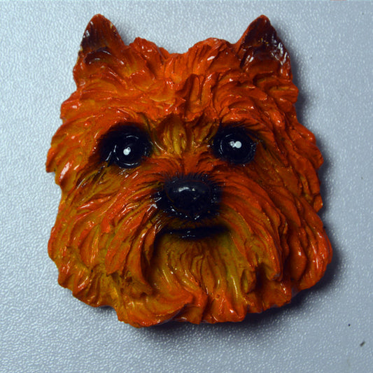 Dog Head Refrigerator Magnets Set