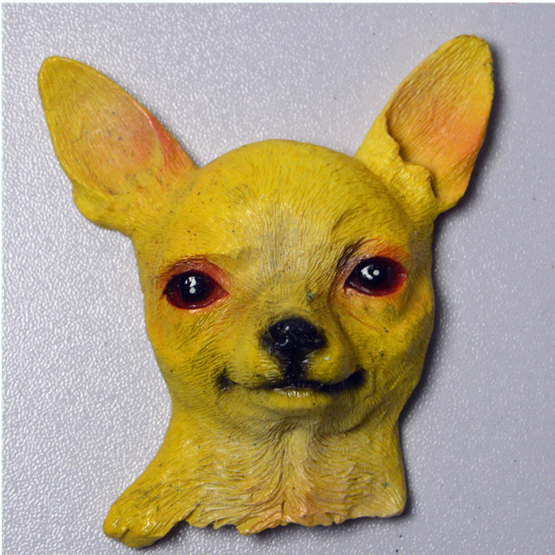 Dog Head Refrigerator Magnets Set