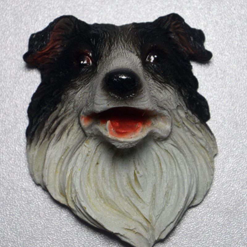 Dog Head Refrigerator Magnets Set