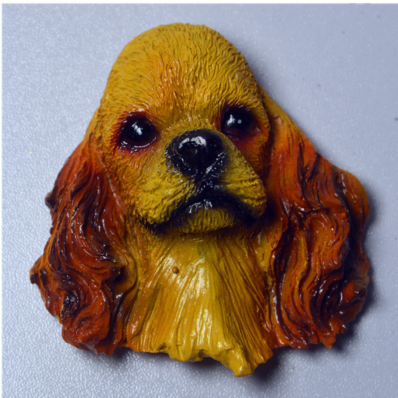 Dog Head Refrigerator Magnets Set