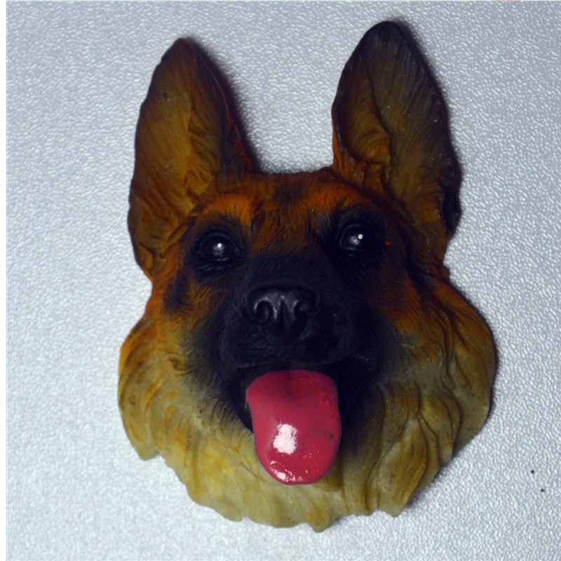 Dog Head Refrigerator Magnets Set