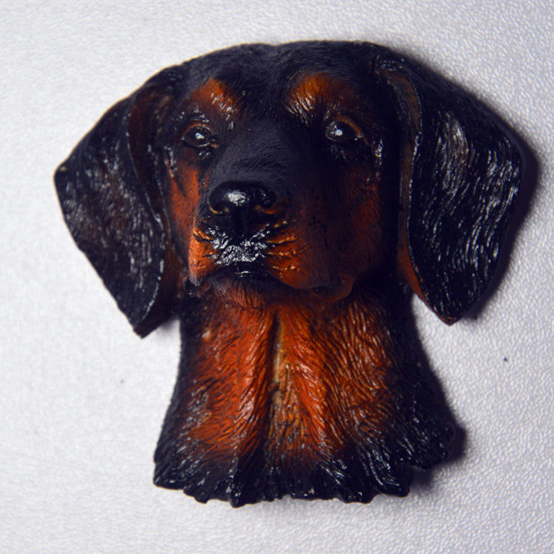Dog Head Refrigerator Magnets Set