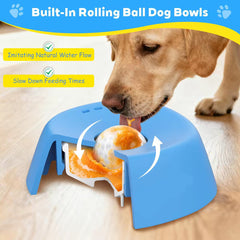 Blue bowl white ball