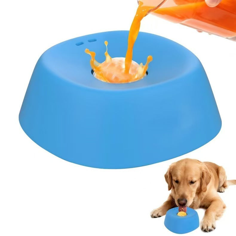 Dog Licking Bowl