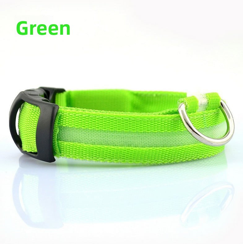 Dog luminous collar, USB charging dog collar, large and small LED pet anti lost collar