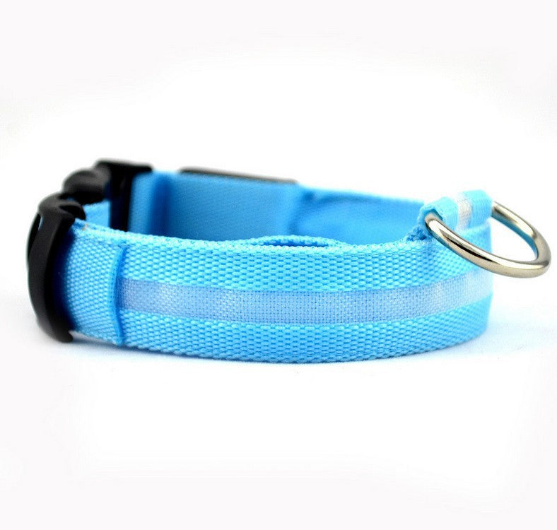 Dog luminous collar, USB charging dog collar, large and small LED pet anti lost collar