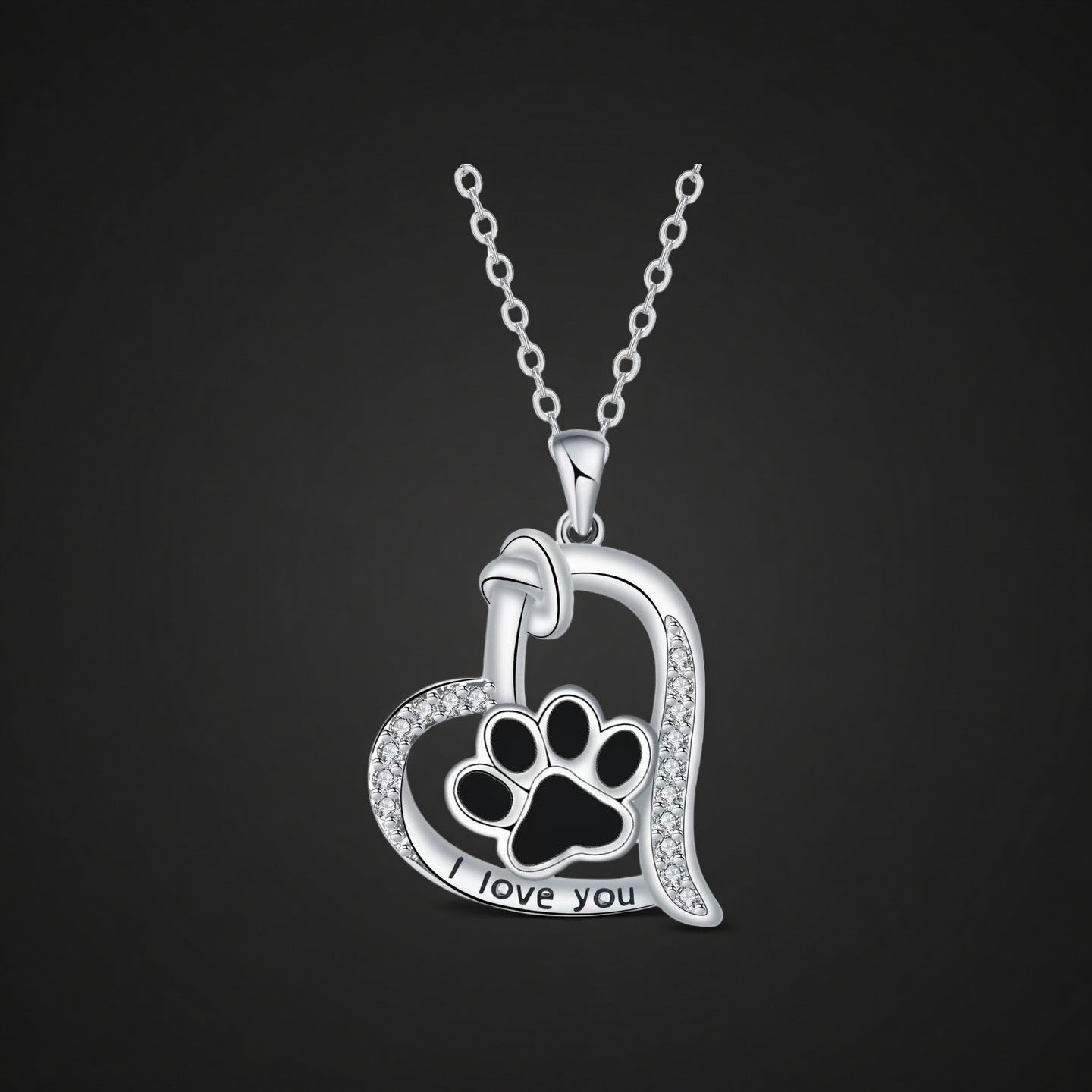 Dog paw print ring