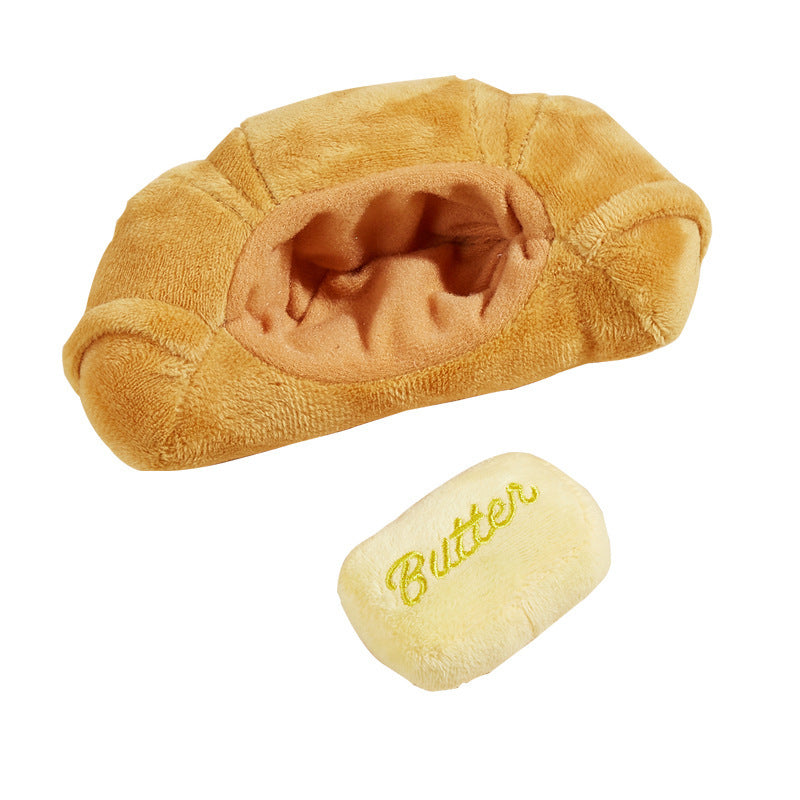 Dog pet toy plush sound variety food chips hamburger chicken leg bite toy cat pet supplies