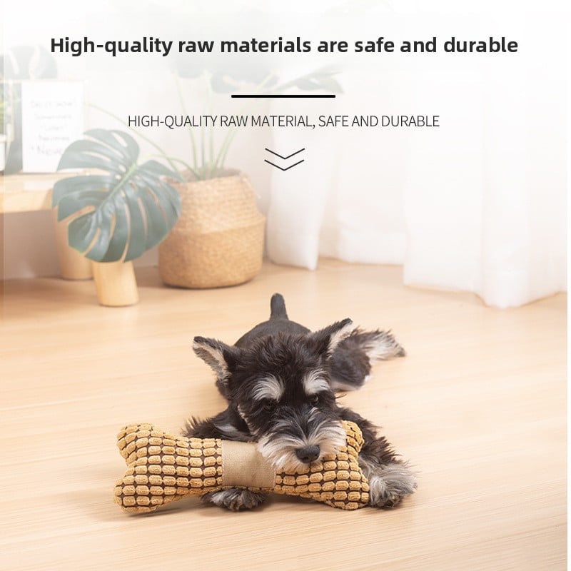 Dog plush bone toy