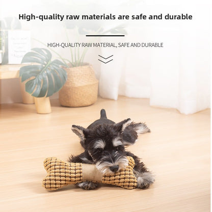 Dog plush bone toy