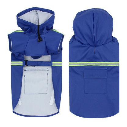 Dog raincoat-style poncho