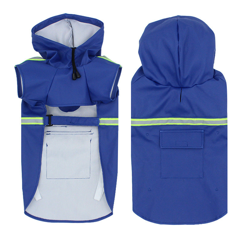 Dog raincoat-style poncho