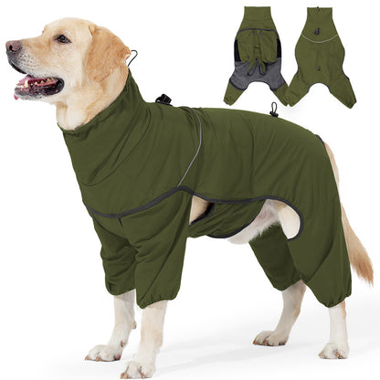 Dog’s Four-Legged Cotton-Padded Coat