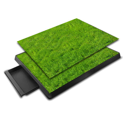 Dog Toilet Tray with Simulated Lawn Pet Training Mat