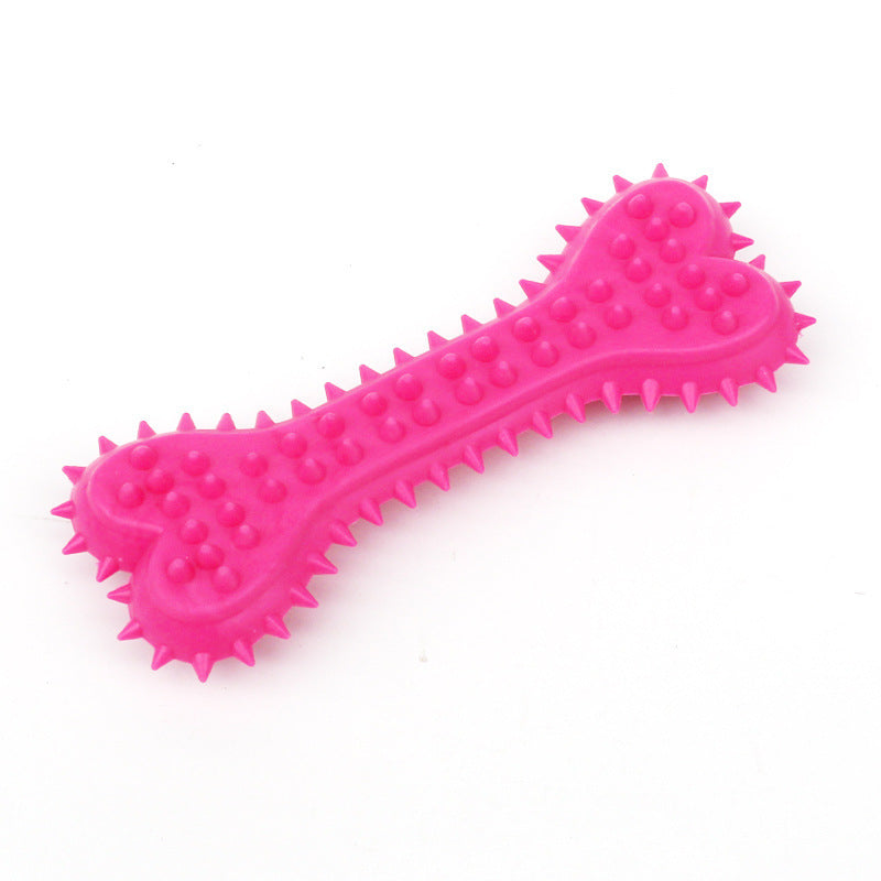 Dog Toothbrush Toy Rubber Bone Solid Toy