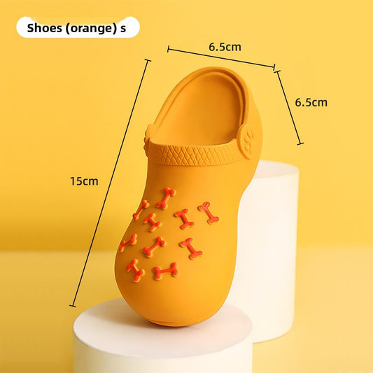 Dog toy squeaky slippers