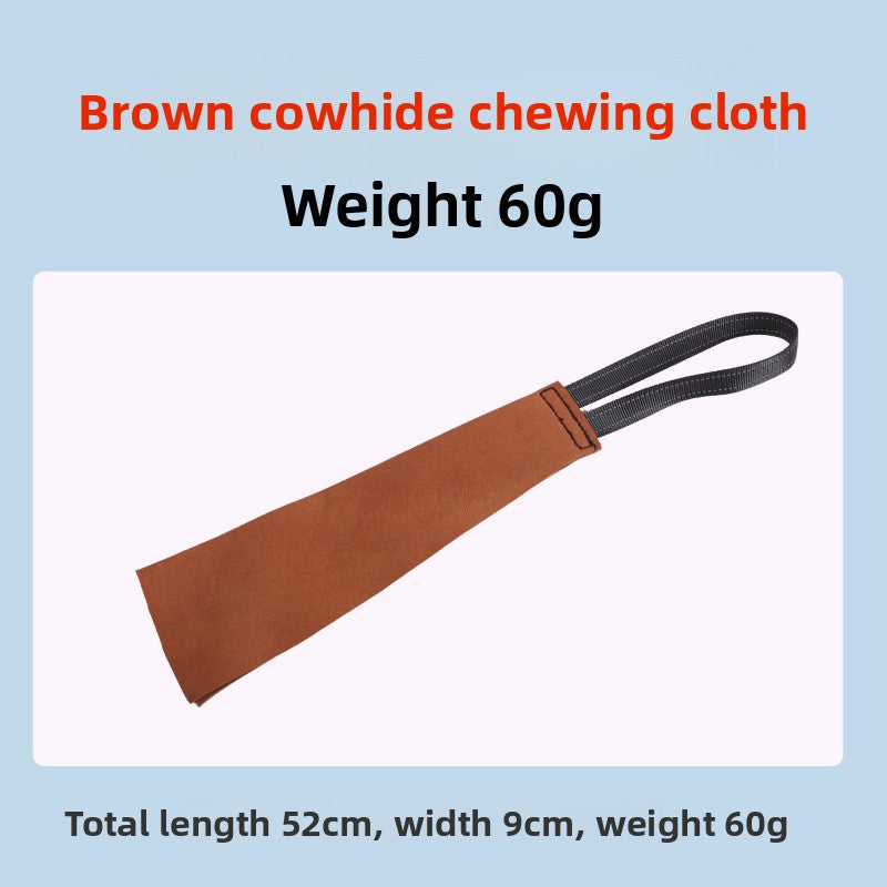 Dog Training Handle Cowhide Bite Training Tool for Pet Dogs