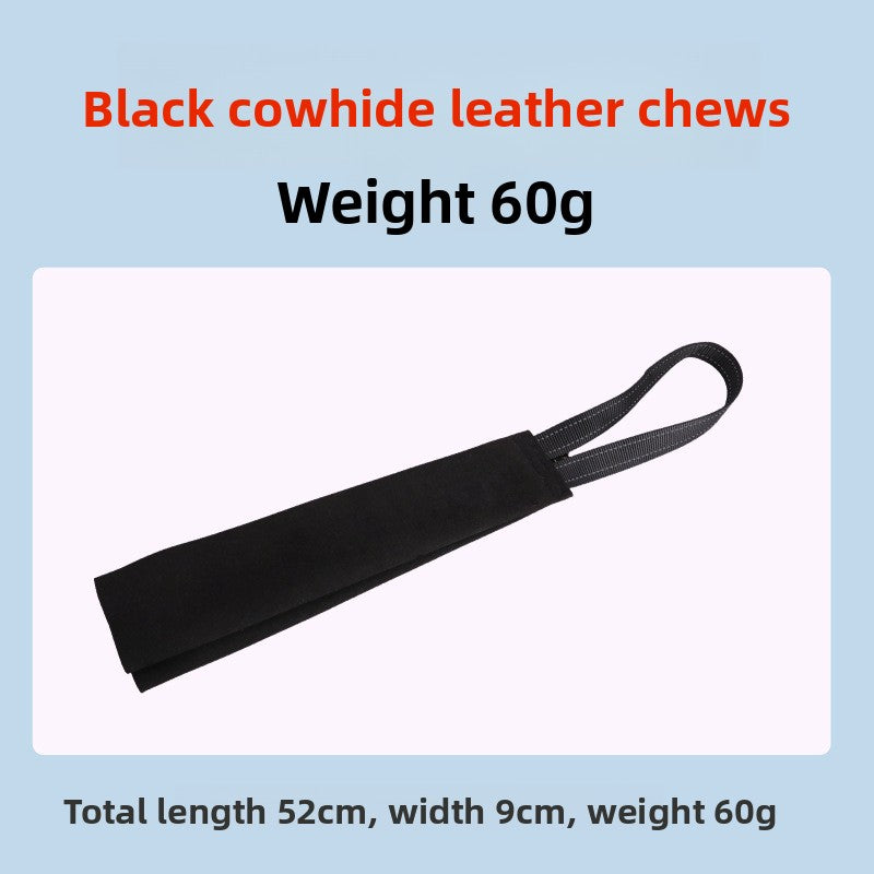 Dog Training Handle Cowhide Bite Training Tool for Pet Dogs