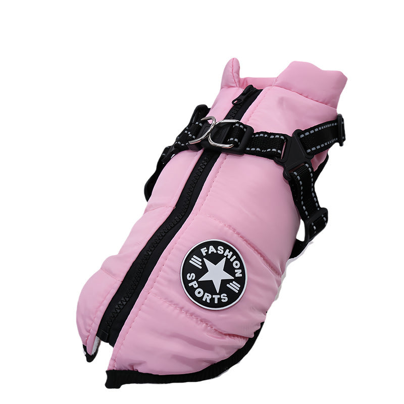 Dog Winter Cotton Clothes Waterproof Reflective Pet Apparel