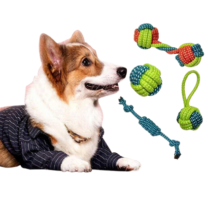 Doggy chewable cotton rope toy
