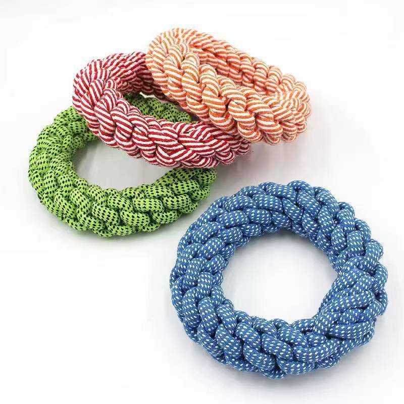 Doggy chewable cotton rope toy