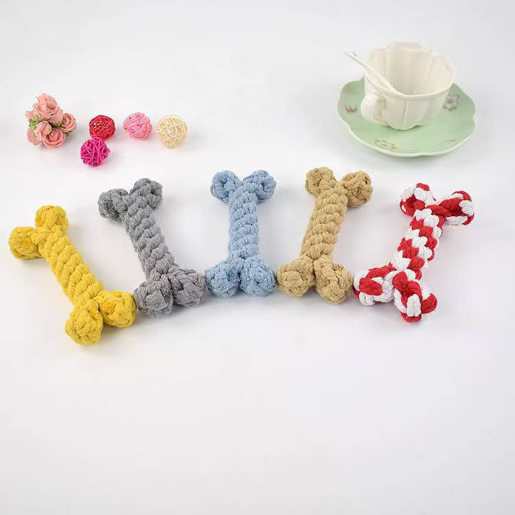 Doggy chewable cotton rope toy