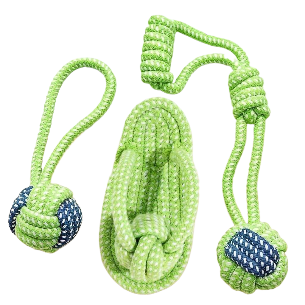 Doggy chewable cotton rope toy