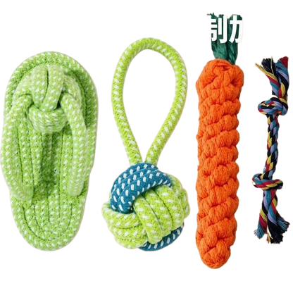 Doggy chewable cotton rope toy