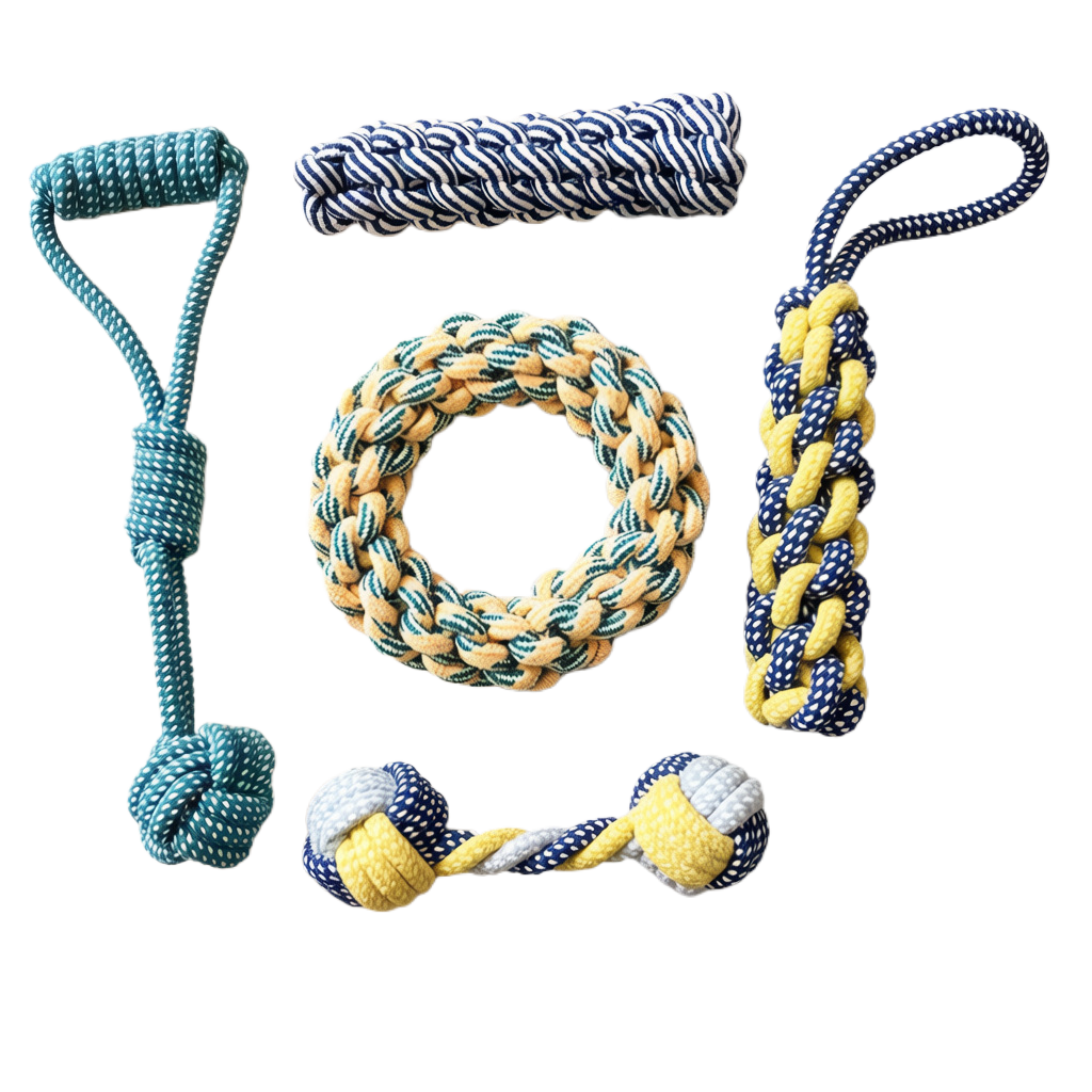 Doggy chewable cotton rope toy