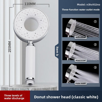 Donut Handheld Pressurized Shower Head Set