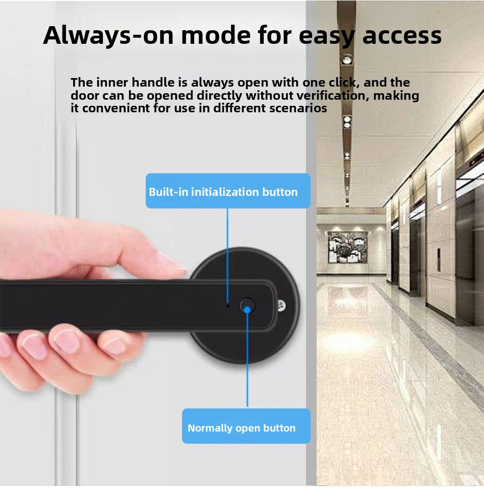 Door handle with fingerprint lock